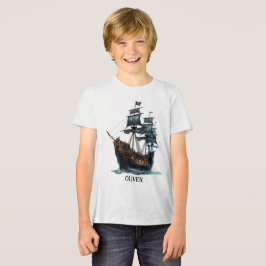 Waterverf piratenschip Tri-Blend shirt