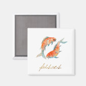 Waterverf Pisces Fish Magneet (Voorkant / Achterkant)