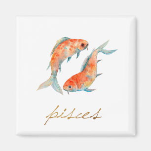 Waterverf Pisces Fish Magneet