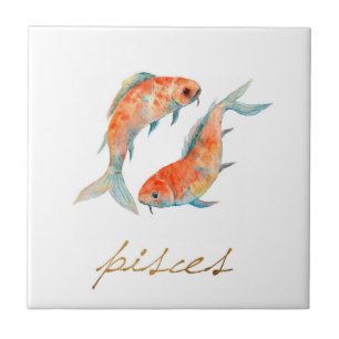 Waterverf Pisces Fish Tegeltje