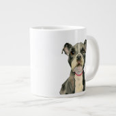 Waterverf Pit Bull Terrier Puppy Dog Grote Koffiekop (Voorkant rechts)