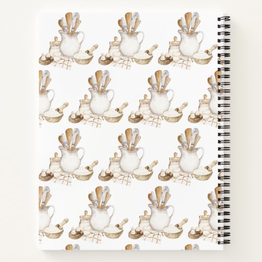 Waterverf Pitcher en keukengereedschap Ontvang Notitieboek (Achterkant)