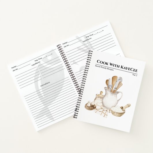 Waterverf Pitcher en keukengereedschap Ontvang Notitieboek (Binnen)