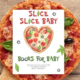 waterverf Pizza baby shower - Boeken voor baby Poster
