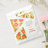 Waterverf Pizza Feest Verjaardag Bedankzakje (Gezegeld)