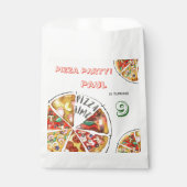 Waterverf Pizza Feest Verjaardag Bedankzakje (Voorkant)