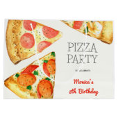 Waterverf Pizza Feest Verjaardag Groot Cadeauzakje (Achterkant)