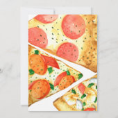 Waterverf Pizza Feest Verjaardag Kaart (Achterkant)