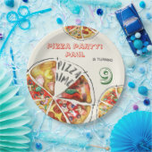 Waterverf Pizza Feest Verjaardag Papieren Bordje (Feest)