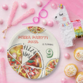 Waterverf Pizza Feest Verjaardag Papieren Bordje (Feest)