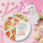 Waterverf Pizza Feest Verjaardag Papieren Bordje (Feest)