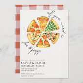 Waterverf Pizza repetitie diner Kaart (Voorkant / Achterkant)