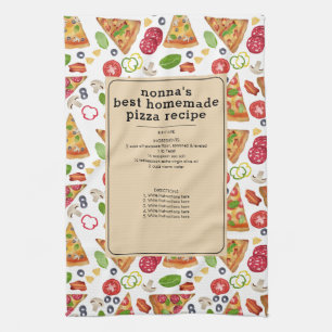 Waterverf Pizza Slices Nonna Oma Recept Theedoek