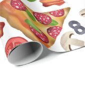 Waterverf Pizza Slices Pattern Cadeaupapier (Rol Hoek)