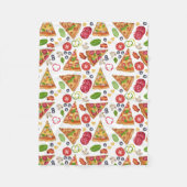 Waterverf Pizza Slices Pattern Fleece Deken (Voorkant)