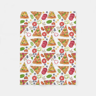 Waterverf Pizza Slices Pattern Fleece Deken