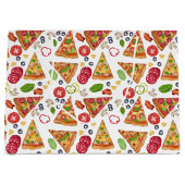 Waterverf Pizza Slices Pattern Groot Cadeauzakje (Voorkant)