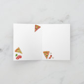 Waterverf Pizza Slices Pattern Kaart (Binnen)