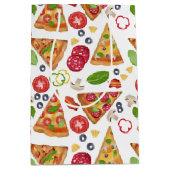 Waterverf Pizza Slices Pattern Medium Cadeauzakje (Voorkant)
