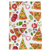 Waterverf Pizza Slices Pattern Medium Cadeauzakje (Achterkant)
