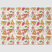 Waterverf Pizza Slices Pattern Tissuepapier (Voorkant)