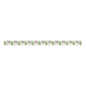 Waterverf Plaid Bow en Kerst Topiary Grosgrain Lint (Voorkant)