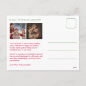 Waterverf Plaid Christmas Custom Arch 3 Foto Feestdagenkaart (Achterkant)