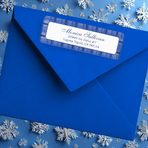 Waterverf Plaid Feestdagen CUSTOM Retouradres Etiket