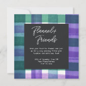 Waterverf Plaid Flannel & Friends Kerstfeest Kaart (Voorkant)