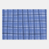 Waterverf Plaid Hand-Drawn Modern Rustic Preppy Inpakpapier Vel (Voorkant 3)
