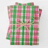 Waterverf Plaid Hand-Drawn Modern Rustic Preppy Inpakpapier Vel (In situ)