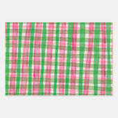 Waterverf Plaid Hand-Drawn Modern Rustic Preppy Inpakpapier Vel (Voorkant)