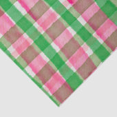 Waterverf Plaid Hand-Drawn Modern Rustic Preppy Tissuepapier (Detail)