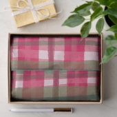 Waterverf Plaid Hand-Drawn Modern Rustic Preppy Tissuepapier (Geschenk)