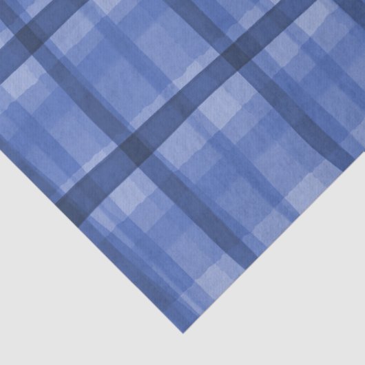 Waterverf Plaid Hand-Drawn Modern Rustic Preppy Tissuepapier (Detail)