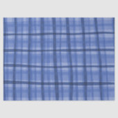 Waterverf Plaid Hand-Drawn Modern Rustic Preppy Tissuepapier (Voorkant)