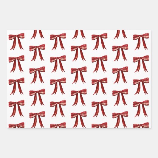 Waterverf Plaid Lint Krans Kerstmis Inpakpapier Vel (Voorkant 2)