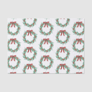 Waterverf Plaid Lint Krans Kerstmis Tissuepapier
