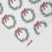 Waterverf Plaid Lint Krans Kerstmis Tissuepapier (Detail)