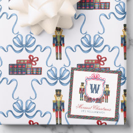 Waterverf Plaid Notenkraker Beer Monogram Wapen Notitiekaartje
