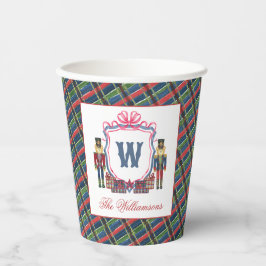 Waterverf Plaid Notenkraker Beer Monogram Wapen Papieren Bekers