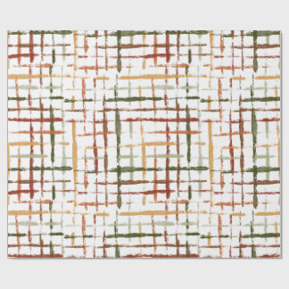 waterverf plaid patroon met chaotische lijnen cadeaupapier