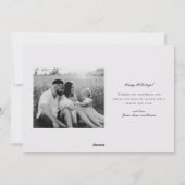 Waterverf Plaid Tweezijdige Familiefoto Kerst Feestdagenkaart (Achterkant)