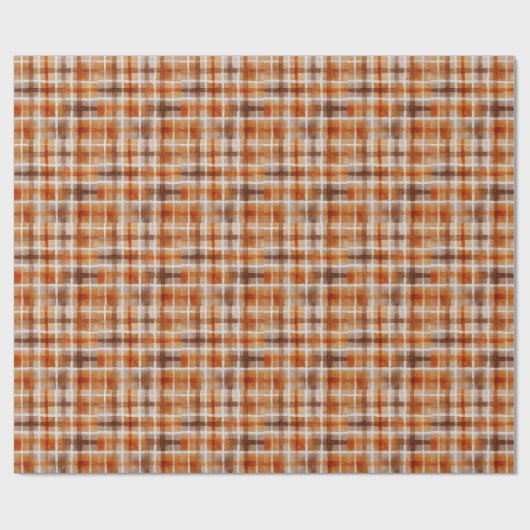 Waterverf Plaid voor Herfst Zakelijke Verpakkingen Cadeaupapier (Vlak)