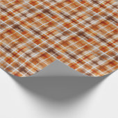 Waterverf Plaid voor Herfst Zakelijke Verpakkingen Cadeaupapier (Hoek)