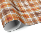 Waterverf Plaid voor Herfst Zakelijke Verpakkingen Cadeaupapier (Rol Hoek)