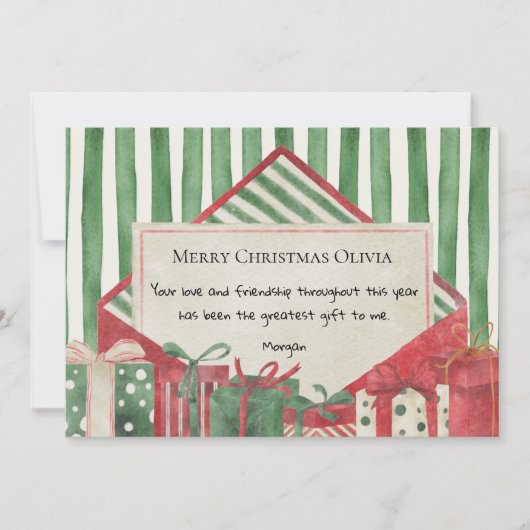  Waterverf plakboek kerst Feestdagenkaart (Voorkant)