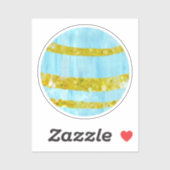 Waterverf Planet Outer Space verjaardagsfeestje Sticker (Vel)