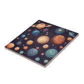 Waterverf Planeten in de Melkweg Tegeltje (Zijkant)