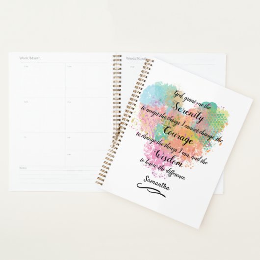 Waterverf Planner Notitieboek Serenity Prayer (Display)